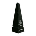 8" Gooved Obelisk Award - Jet Black